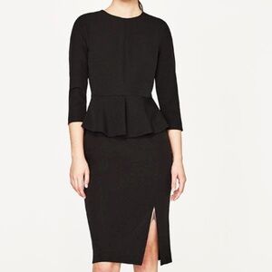 Zara BNWT Peplum Dress Office Wear